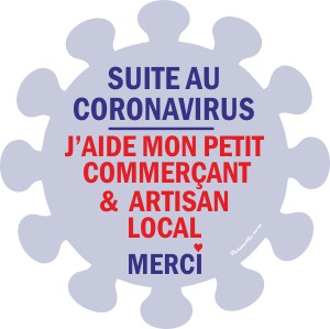Sticker adhesif j aide mon commercant et artisan local labenne