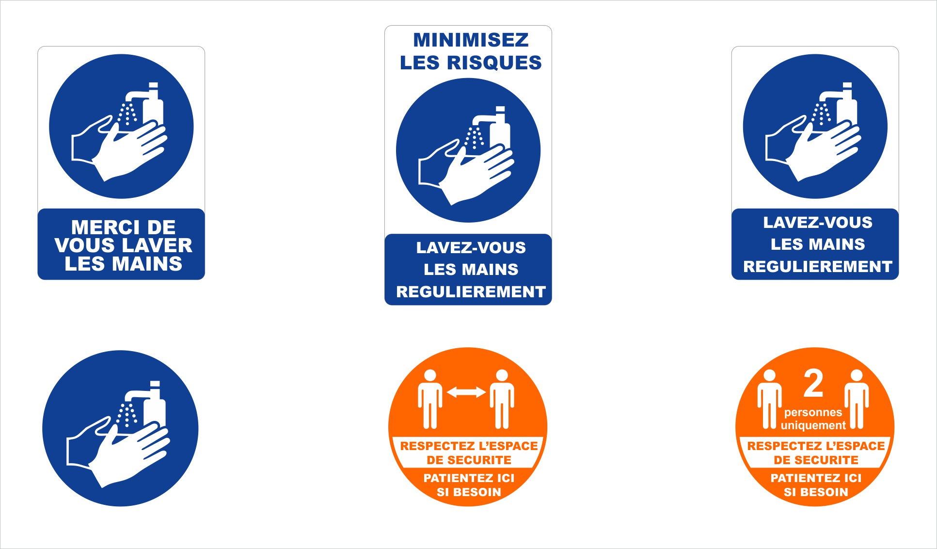 Stickers information protection Covid-19 Labenne