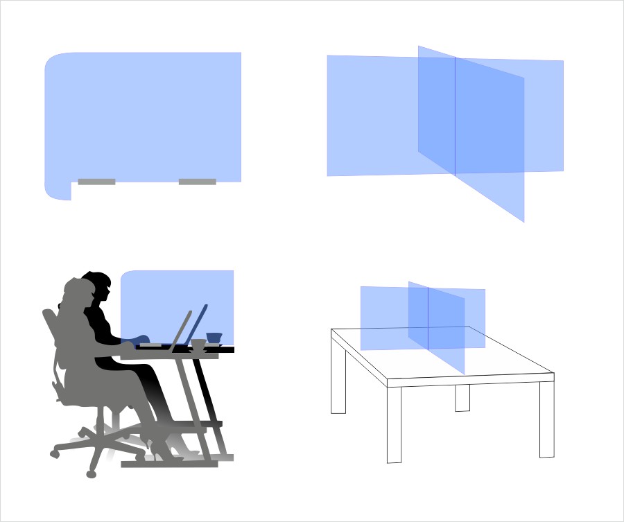 Protectionplexi  bureau Covid 19 Labenne