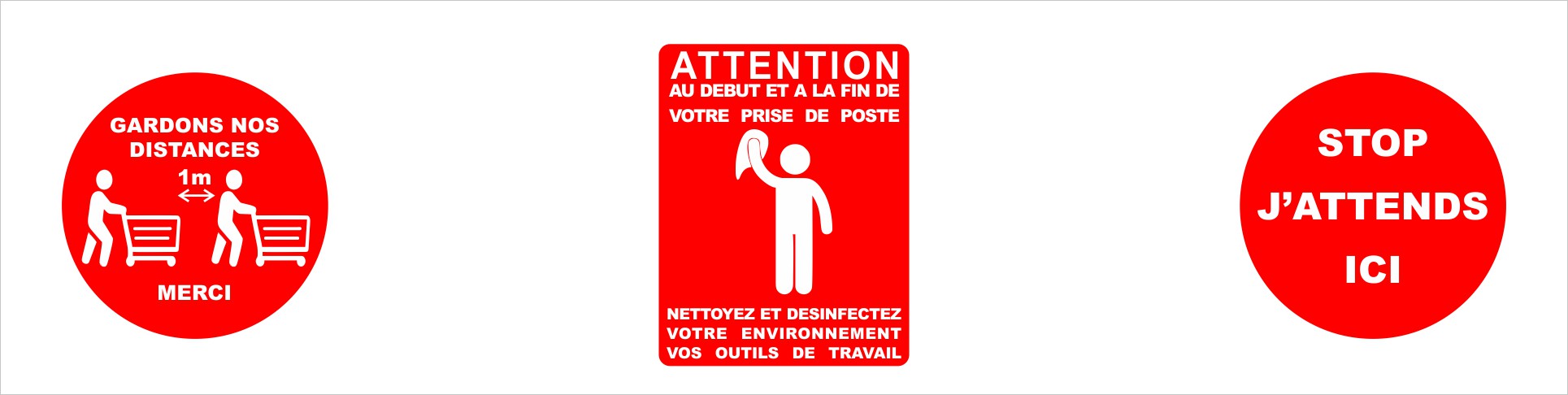 stikers autocollant pour entreprise covid 19 Labenne